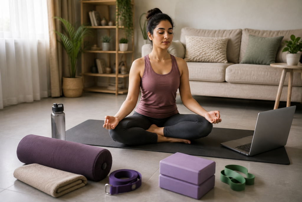 Yoga props setup